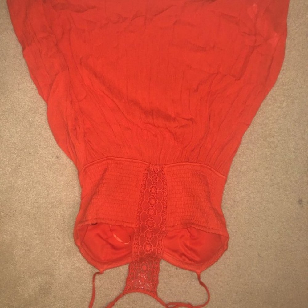 Orange Sun dress w/ adjustable straps (Never worn) - Picture 4 of 4